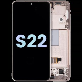 OLED Display mit Rahmen für Samsung Galaxy S22 5G (Service Pack) (Pink Gold)