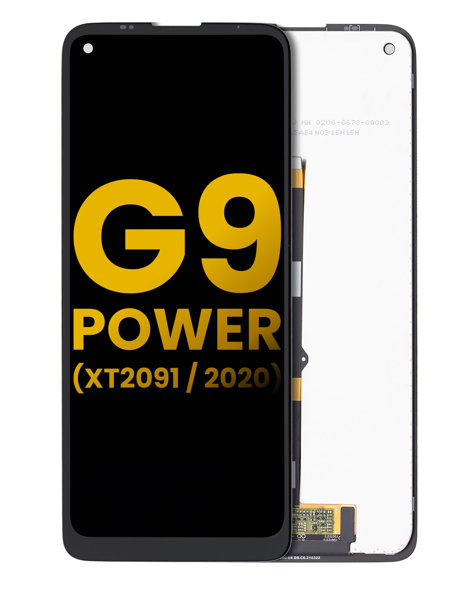 LCD Display ohne Rahmen für Motorola Moto G9 Power (XT2091 / 2020) (professionell aufgearbeitet)