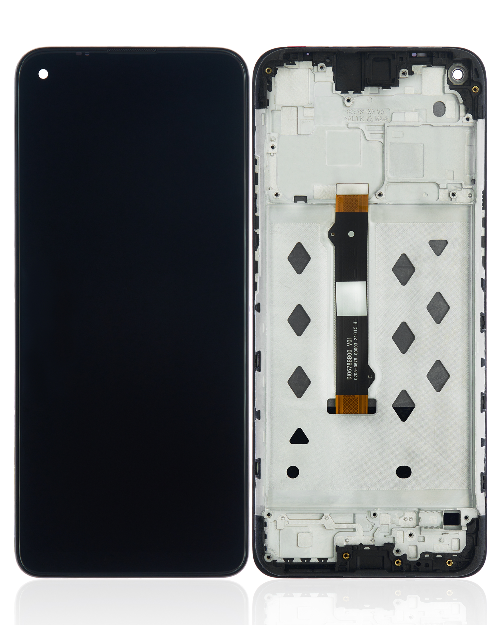 LCD Display mit Rahmen für Motorola Moto G9 Power (XT2091 / 2020) (professionell aufgearbeitet) – Bild 2