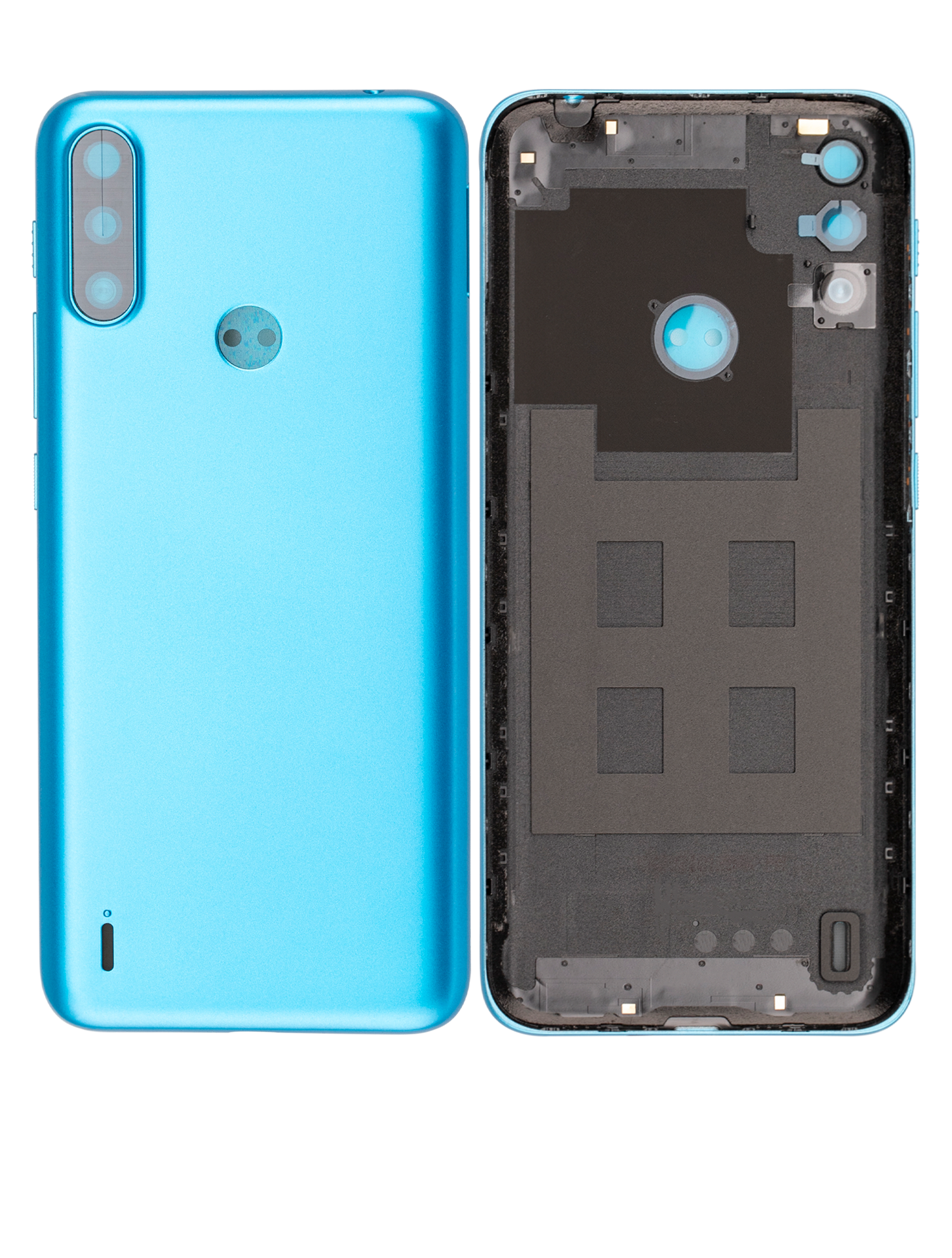 Rückdeckelglas für Motorola Moto E7 Power (XT2097-6 / 2021) (Tahiti Blue) – Bild 2