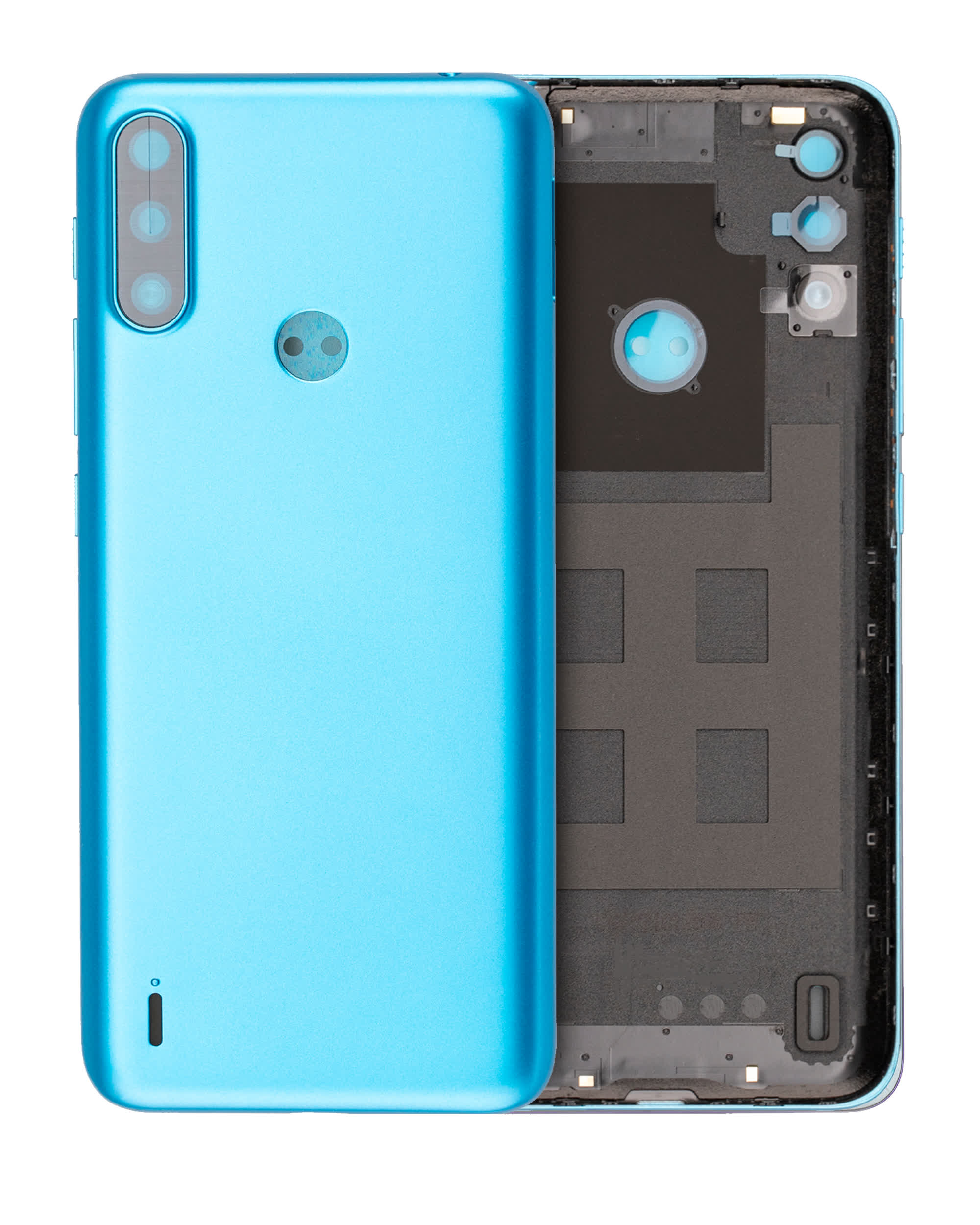 Rückdeckelglas für Motorola Moto E7 Power (XT2097-6 / 2021) (Tahiti Blue)