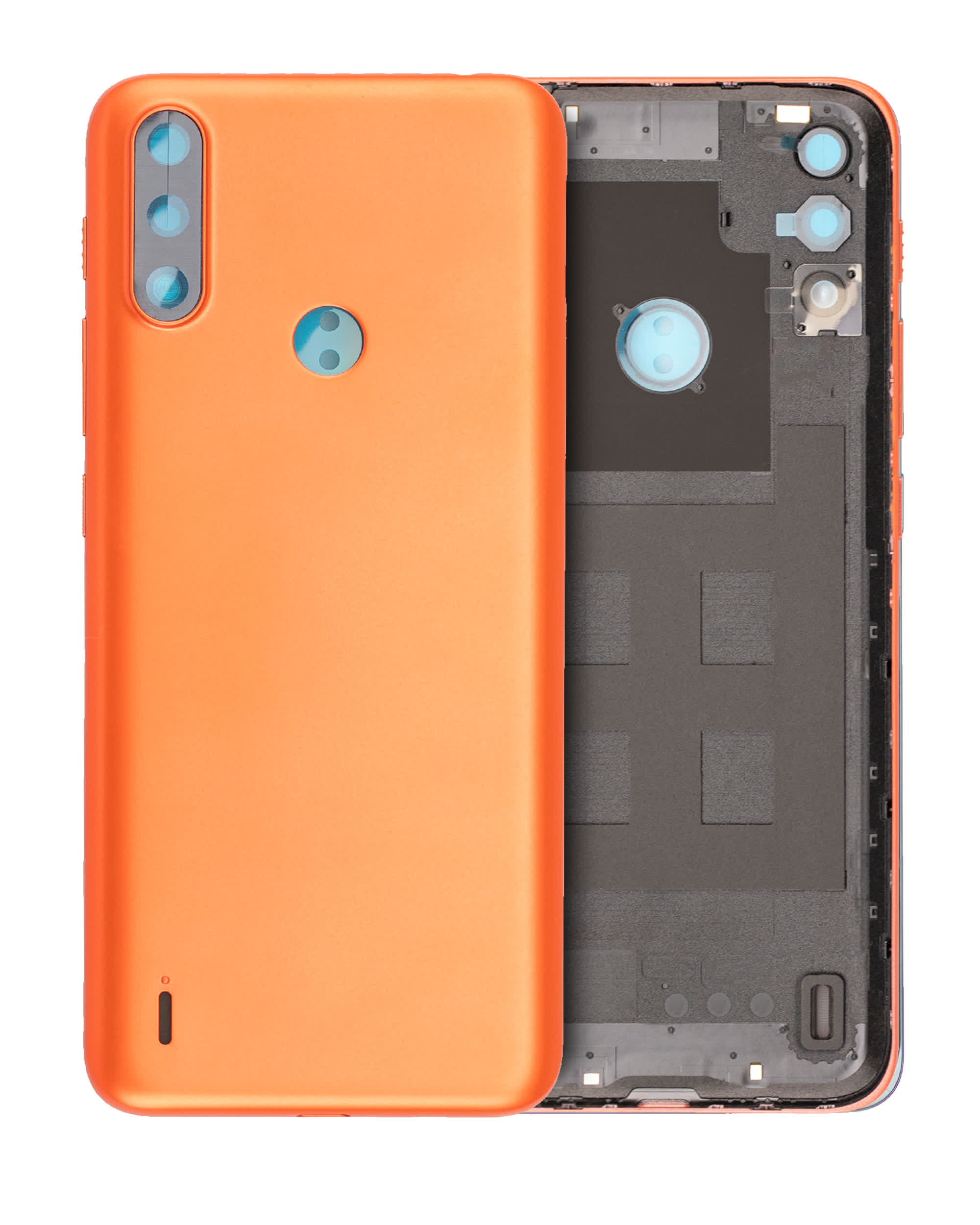 Rückdeckelglas für Motorola Moto E7 Power (XT2097-6 / 2021) (Coral Red)