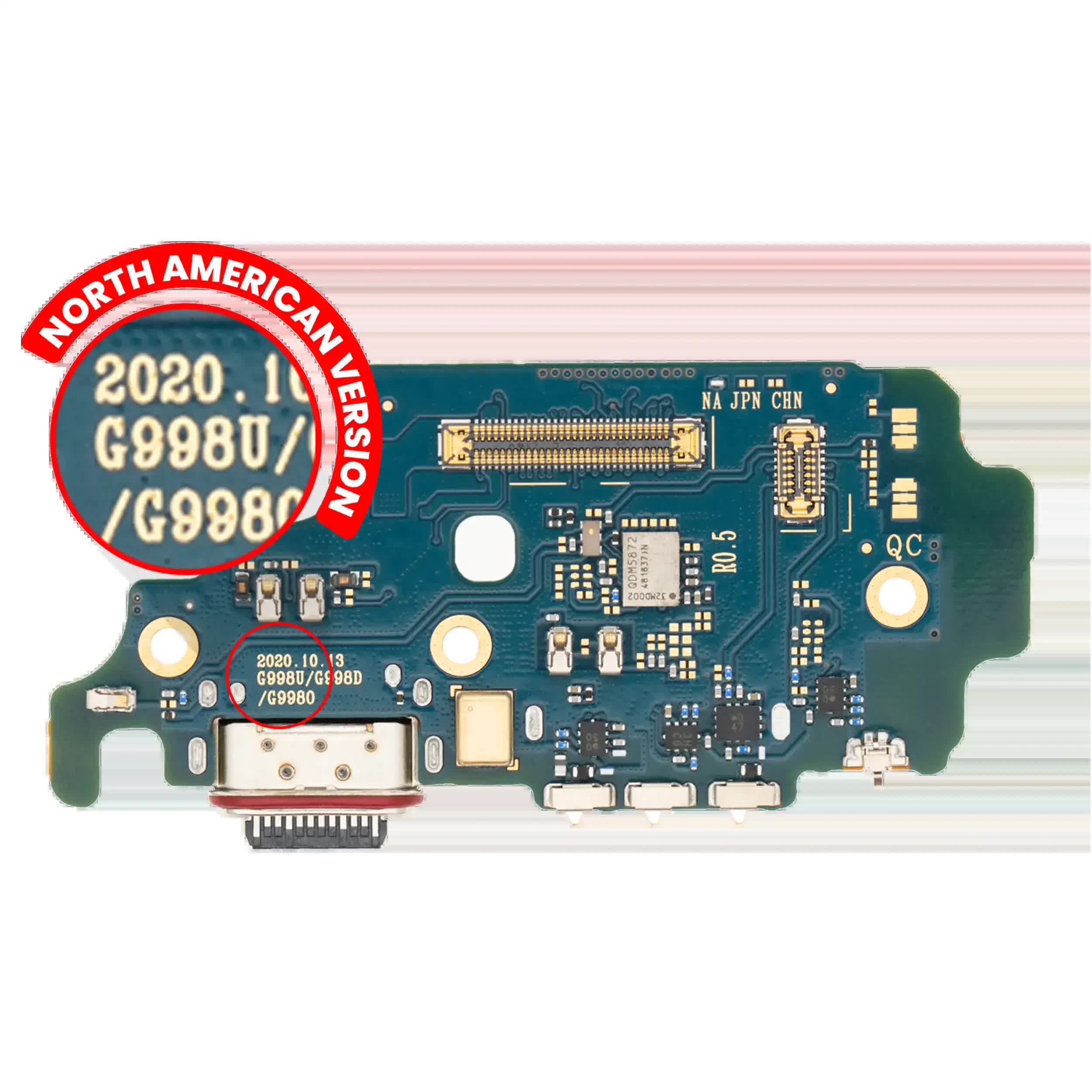 Ladebuchse mit SIM-Kartenleser für Samsung Galaxy S21 Ultra 5G (G998U) (US-Version) (Premium)