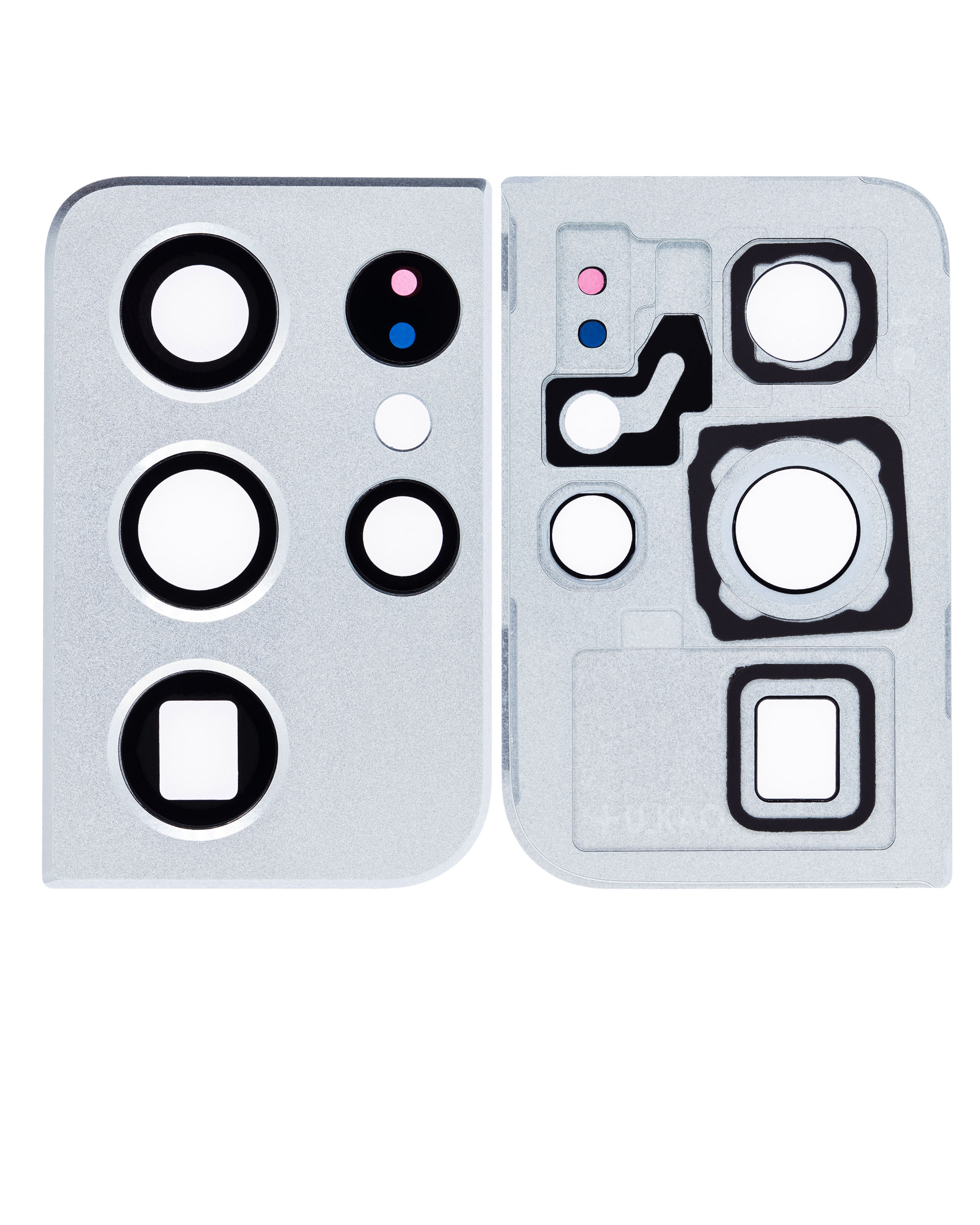 Rückkamera-Glas mit Abdeckung Blendenring für Samsung Galaxy S21 Ultra (Phantom Silver) – Bild 2