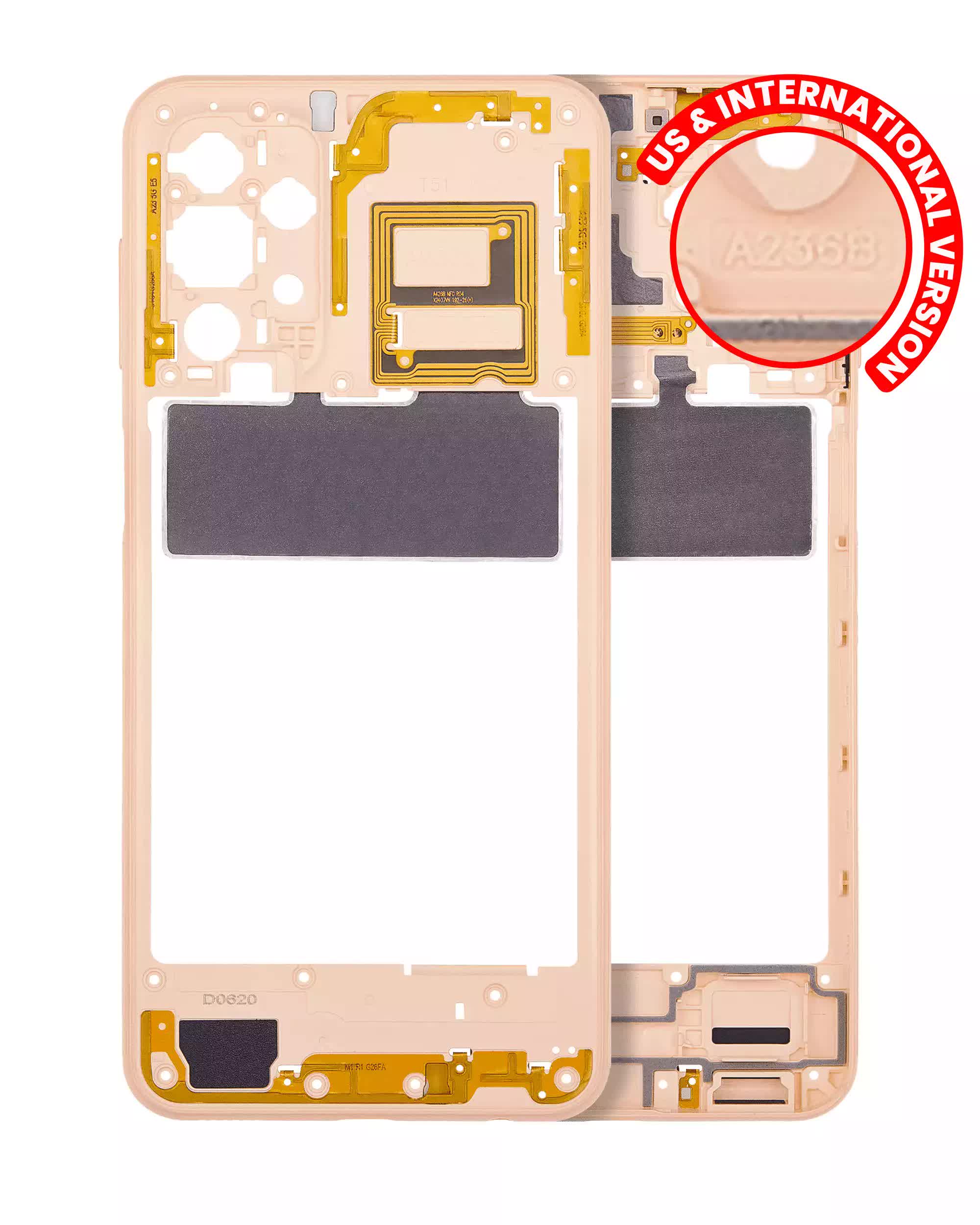 Mittelrahmen für Samsung Galaxy A23 5G (A236B / 2022) (International Version) (Peach)