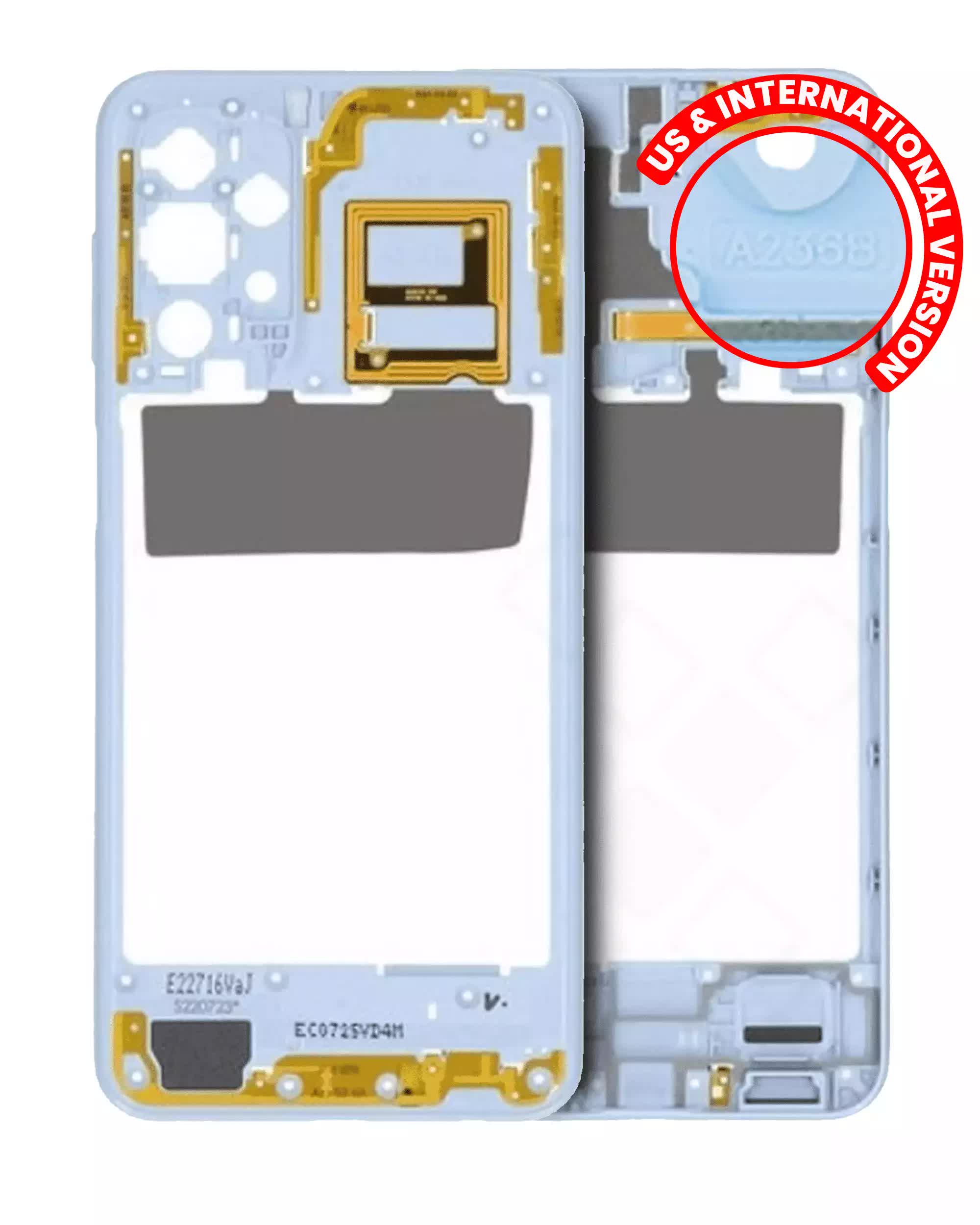 Mittelrahmen für Samsung Galaxy A23 5G (A236B / 2022) (International Version) (White (Weiß))