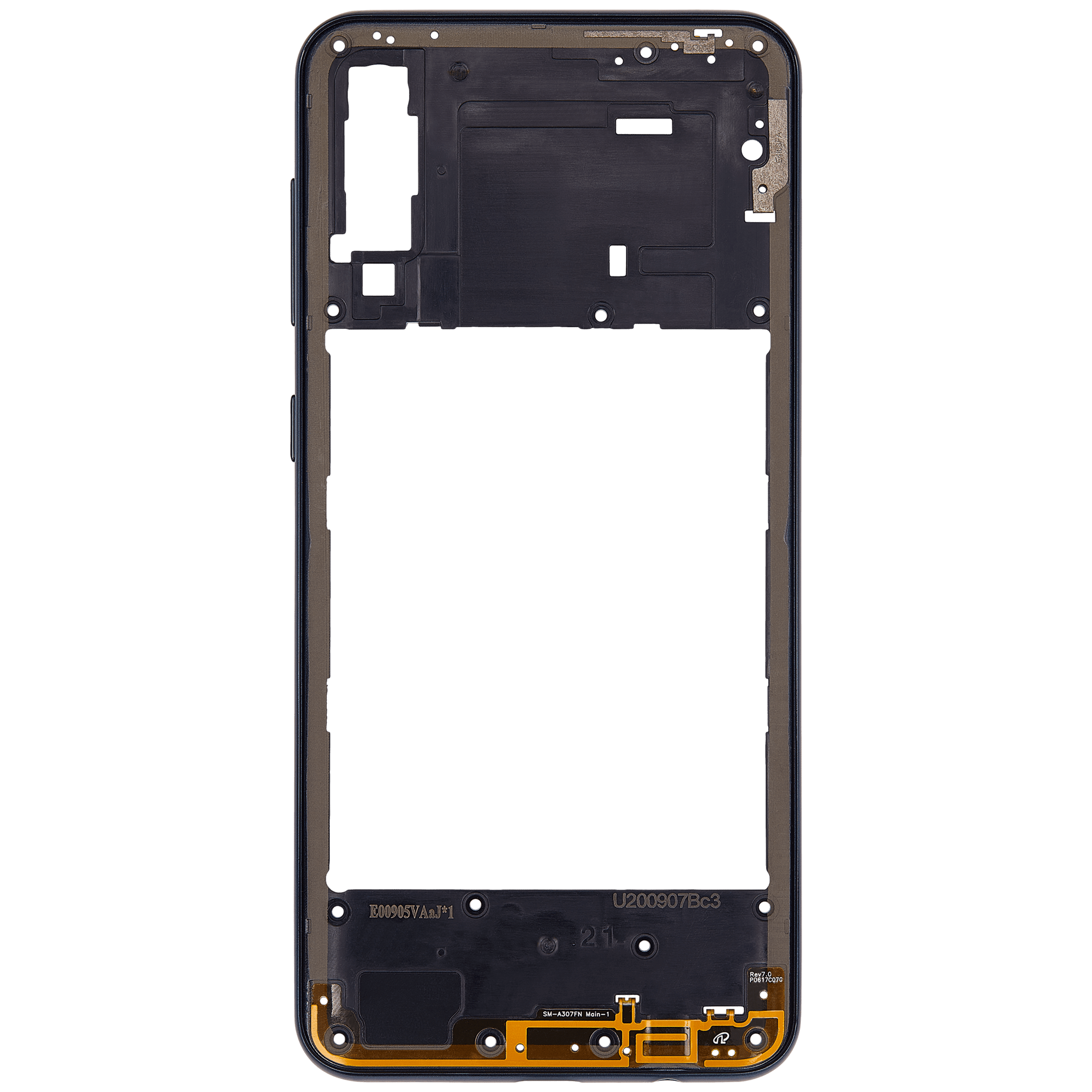 Mittelrahmen für Samsung Galaxy A30s (A307 / 2019) (Prism Crush Black) – Bild 3