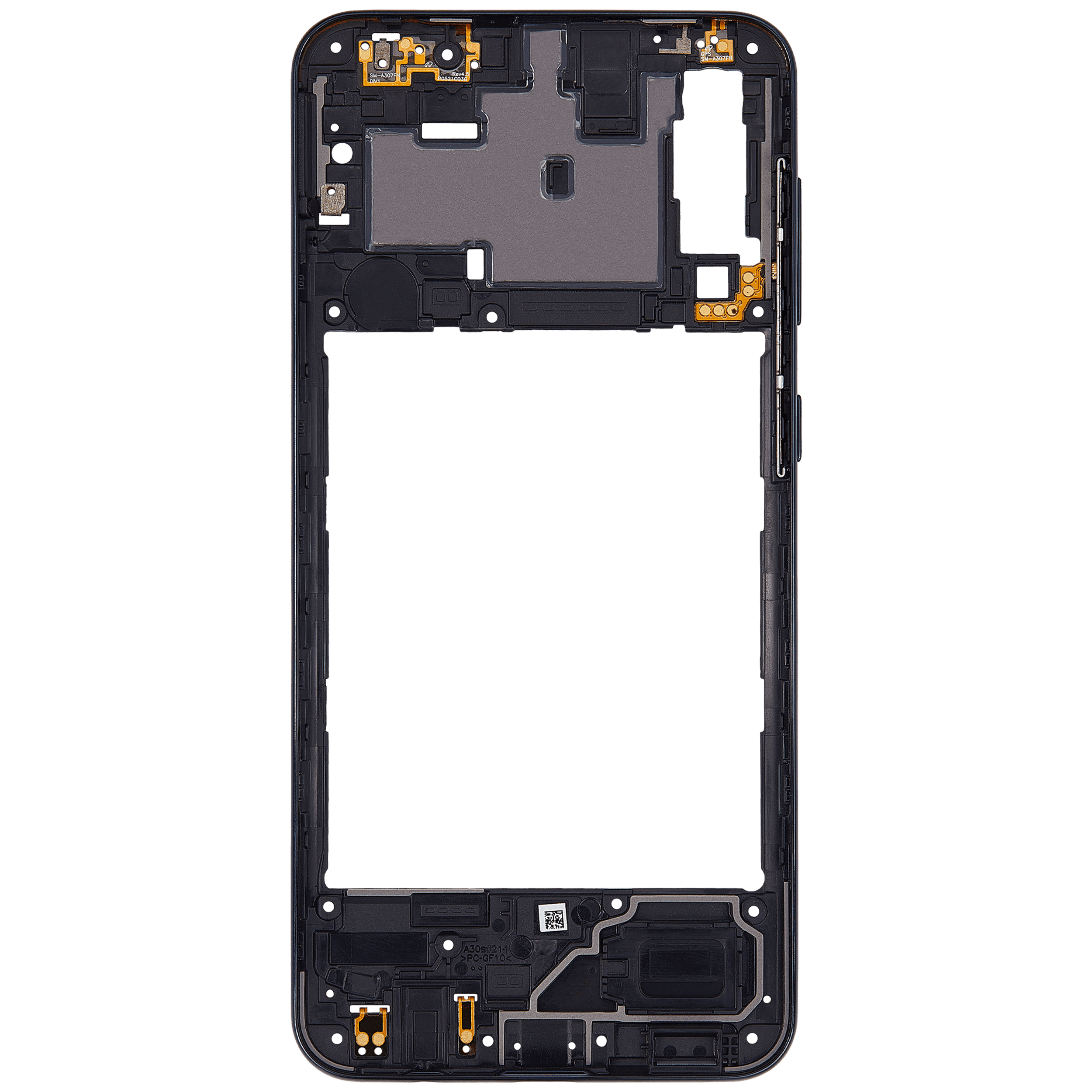 Mittelrahmen für Samsung Galaxy A30s (A307 / 2019) (Prism Crush Black) – Bild 4