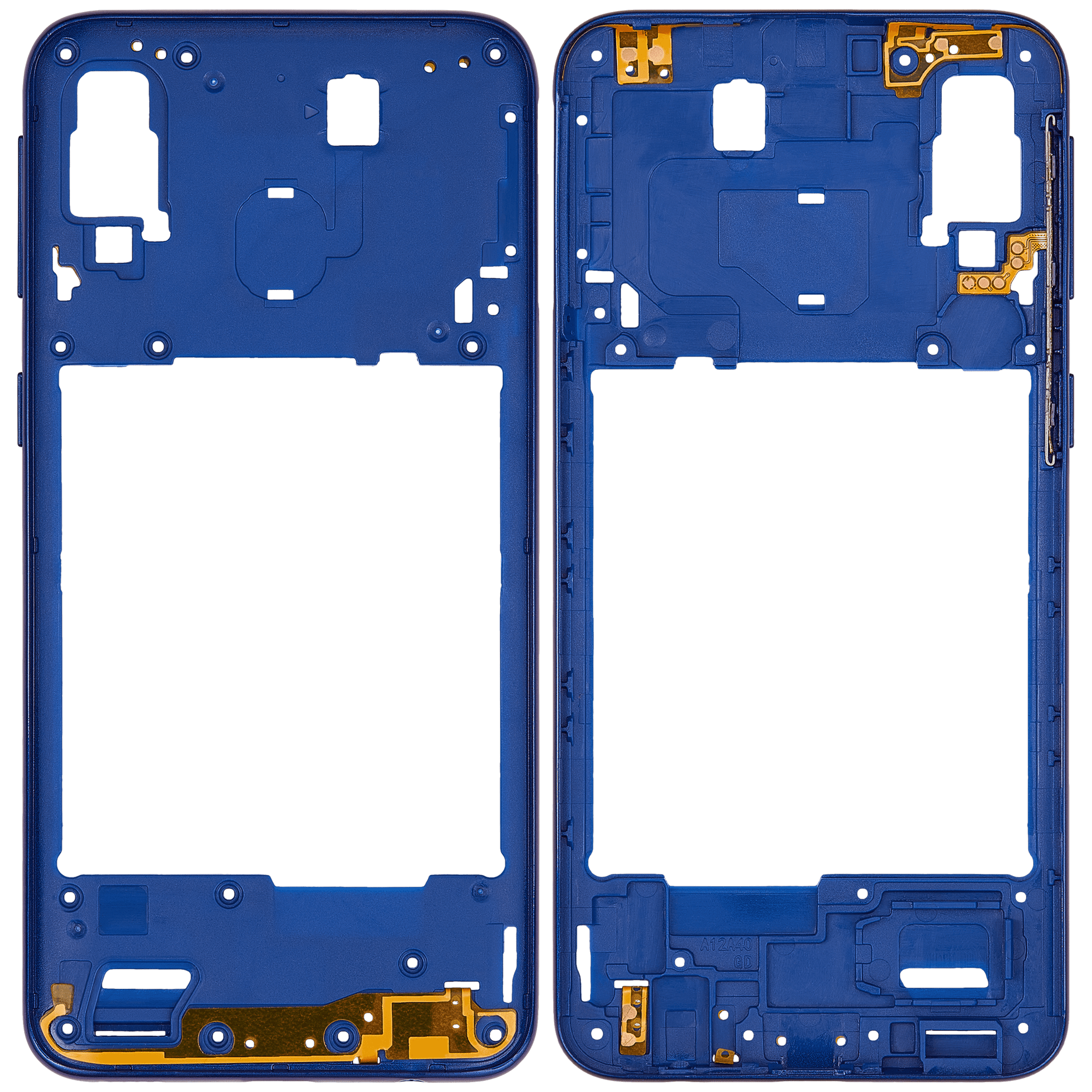 Mittelrahmen für Samsung Galaxy A40 (A405 / 2019) (Aftermarket Plus) (Blue (Blau)) – Bild 2