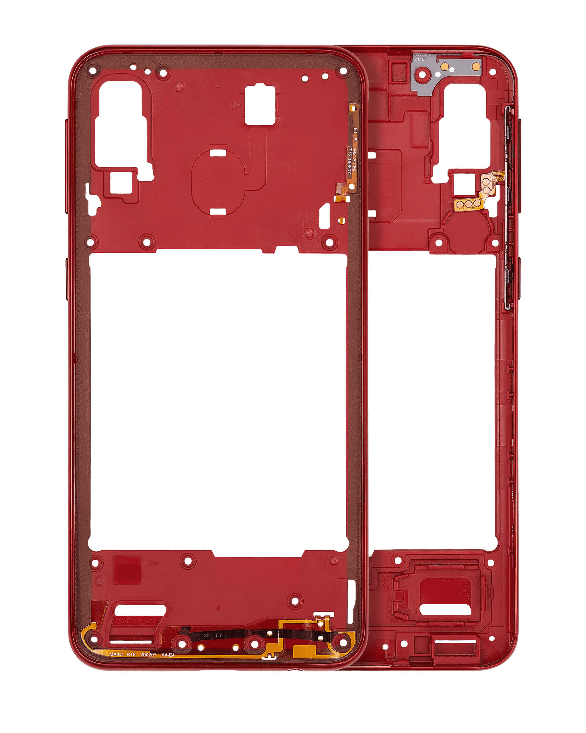 Mittelrahmen für Samsung Galaxy A40 (A405 / 2019) (Aftermarket Plus) (Coral)