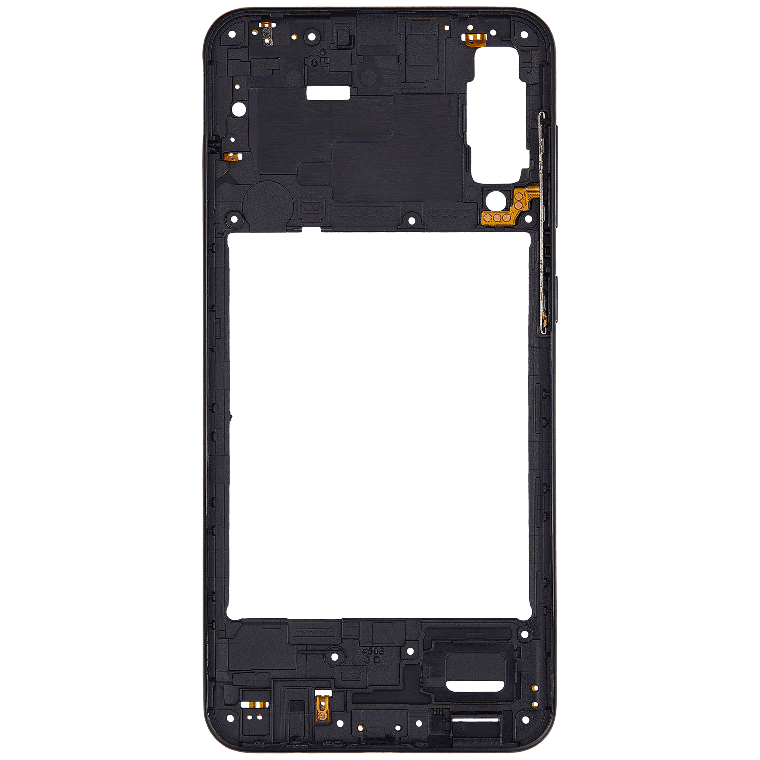 Mittelrahmen für Samsung Galaxy A50s (A507 / 2019) (Aftermarket Plus) (Prism Crush Black) – Bild 4
