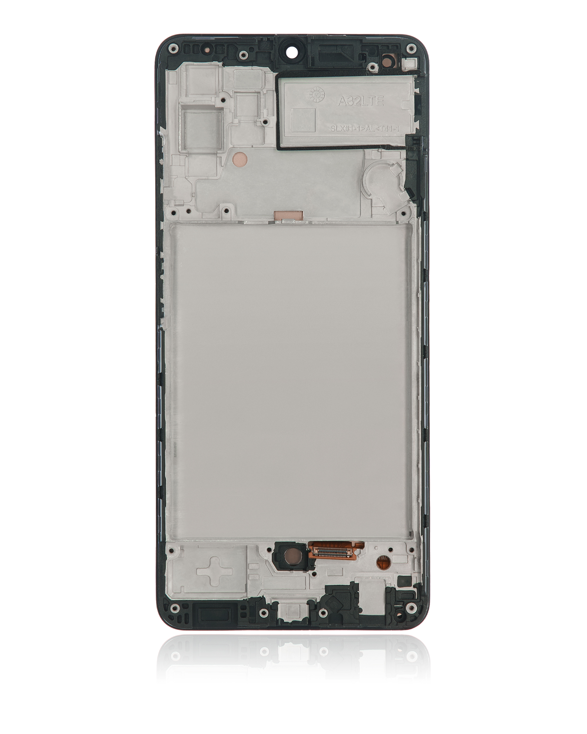 OLED Display mit Rahmen für Samsung Galaxy A32 4G (A325 / 2021) (Aftermarket Plus) (Awesome Black) – Bild 4