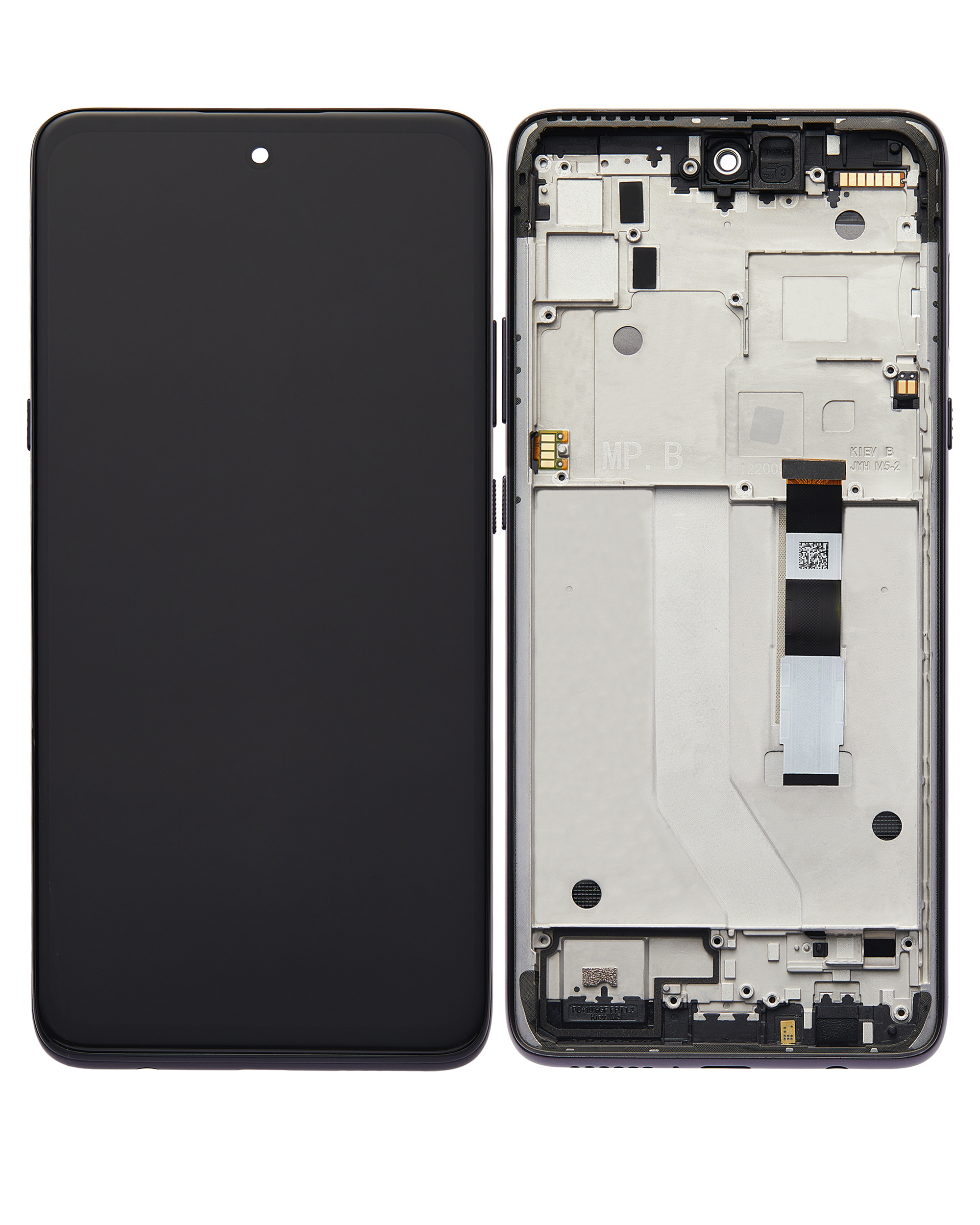LCD Display mit Rahmen für Motorola Moto G 5G (XT2113-3 / 2020) (professionell aufgearbeitet) (Volcanic Gray) – Bild 2