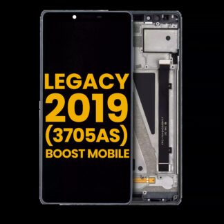 LCD Display mit Rahmen für Coolpad Legacy 2019 (3705AS / Boost Mobile Version) (professionell aufgearbeitet) (Black (Schwarz))