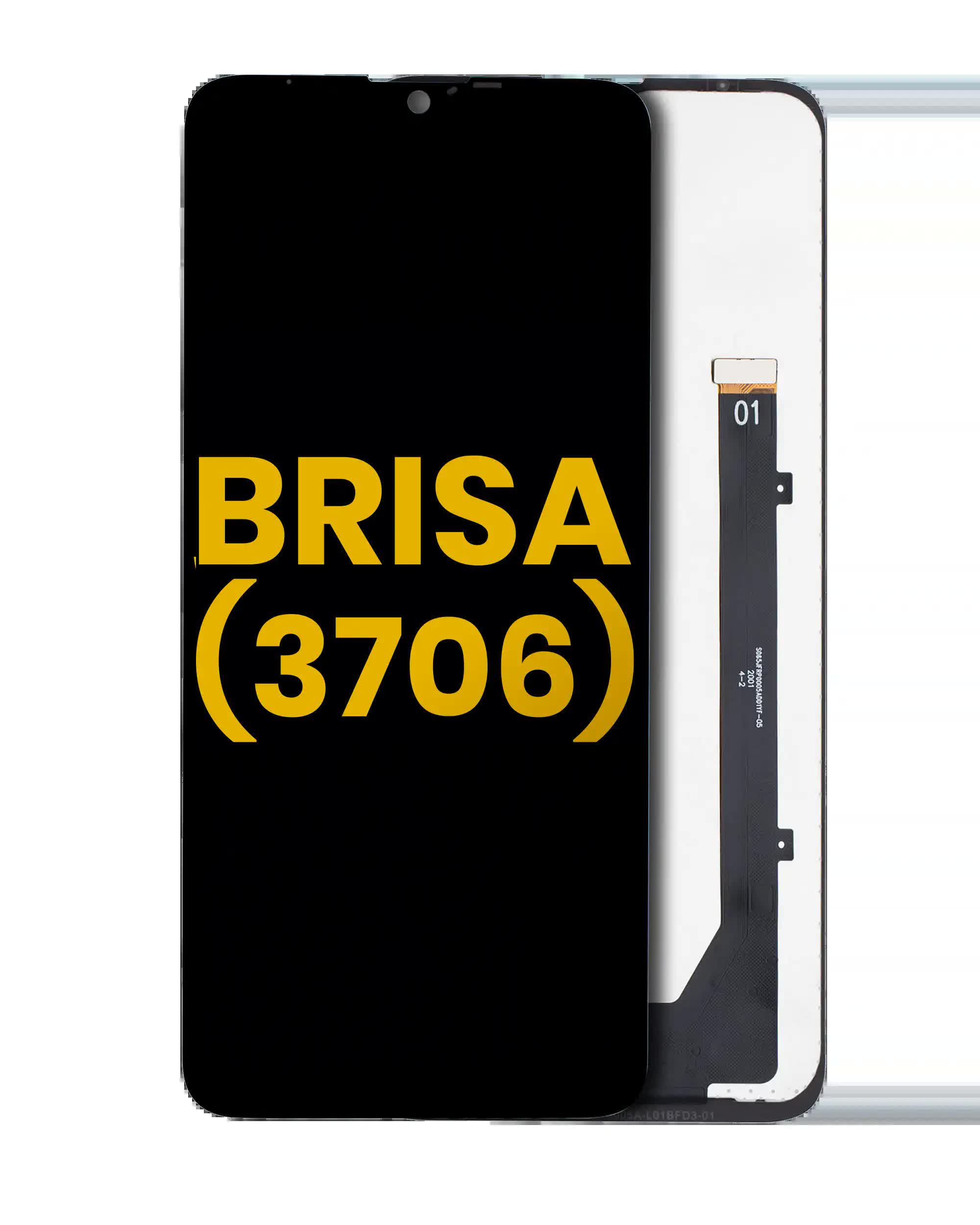 LCD Display ohne Rahmen für Coolpad Legacy Brisa 2020 (3706) (professionell aufgearbeitet) (Black (Schwarz))