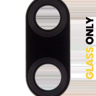 Rückkamera-Glas (nur Glas) mit Klebefolie für Motorola Moto E6s (XT2053-1 / XT2053-2 / 2020) / E6i (XT2053-5 / 2021) (Black (Schwarz))