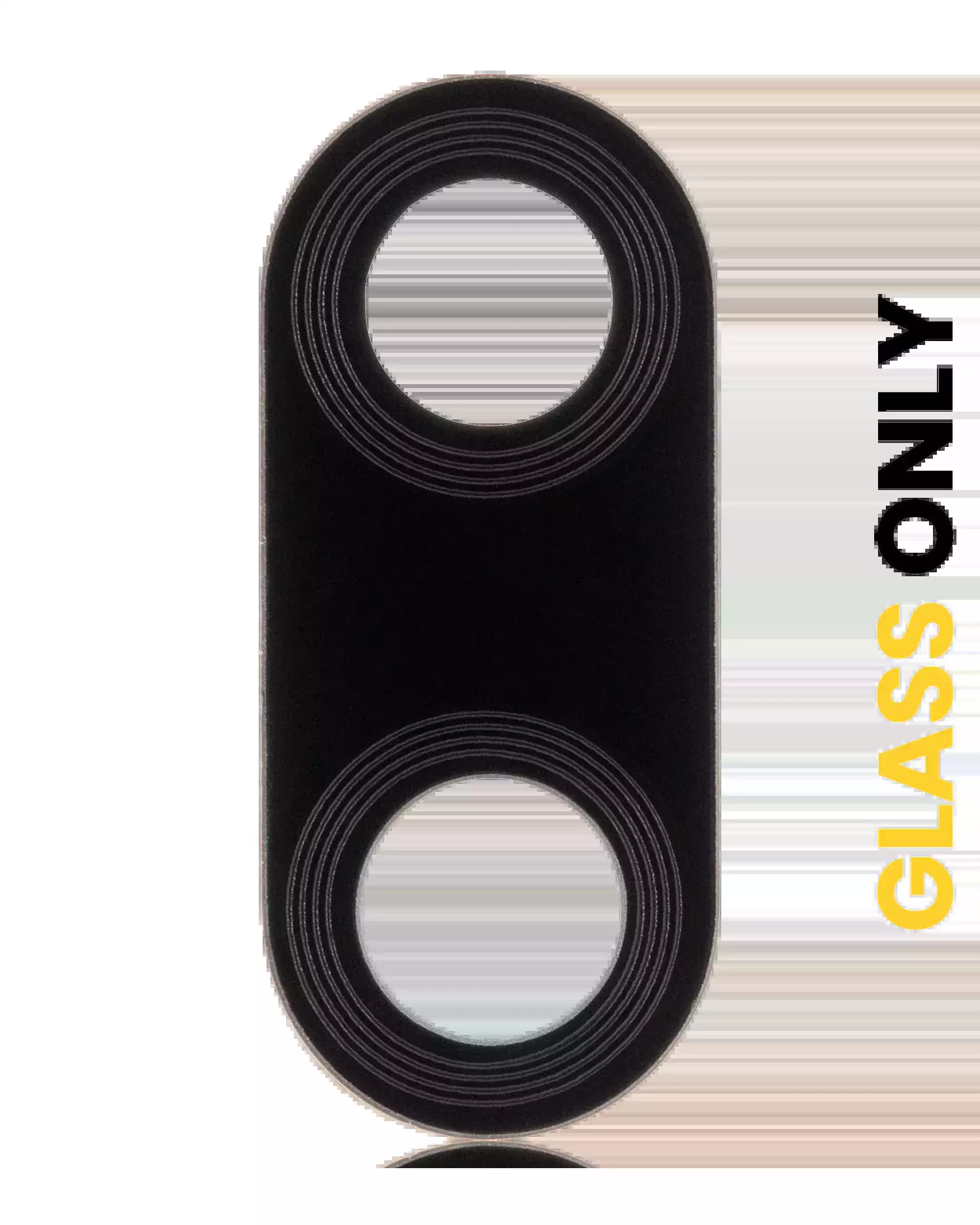 Rückkamera-Glas (nur Glas) mit Klebefolie für Motorola Moto E6s (XT2053-1 / XT2053-2 / 2020) / E6i (XT2053-5 / 2021) (Black (Schwarz))
