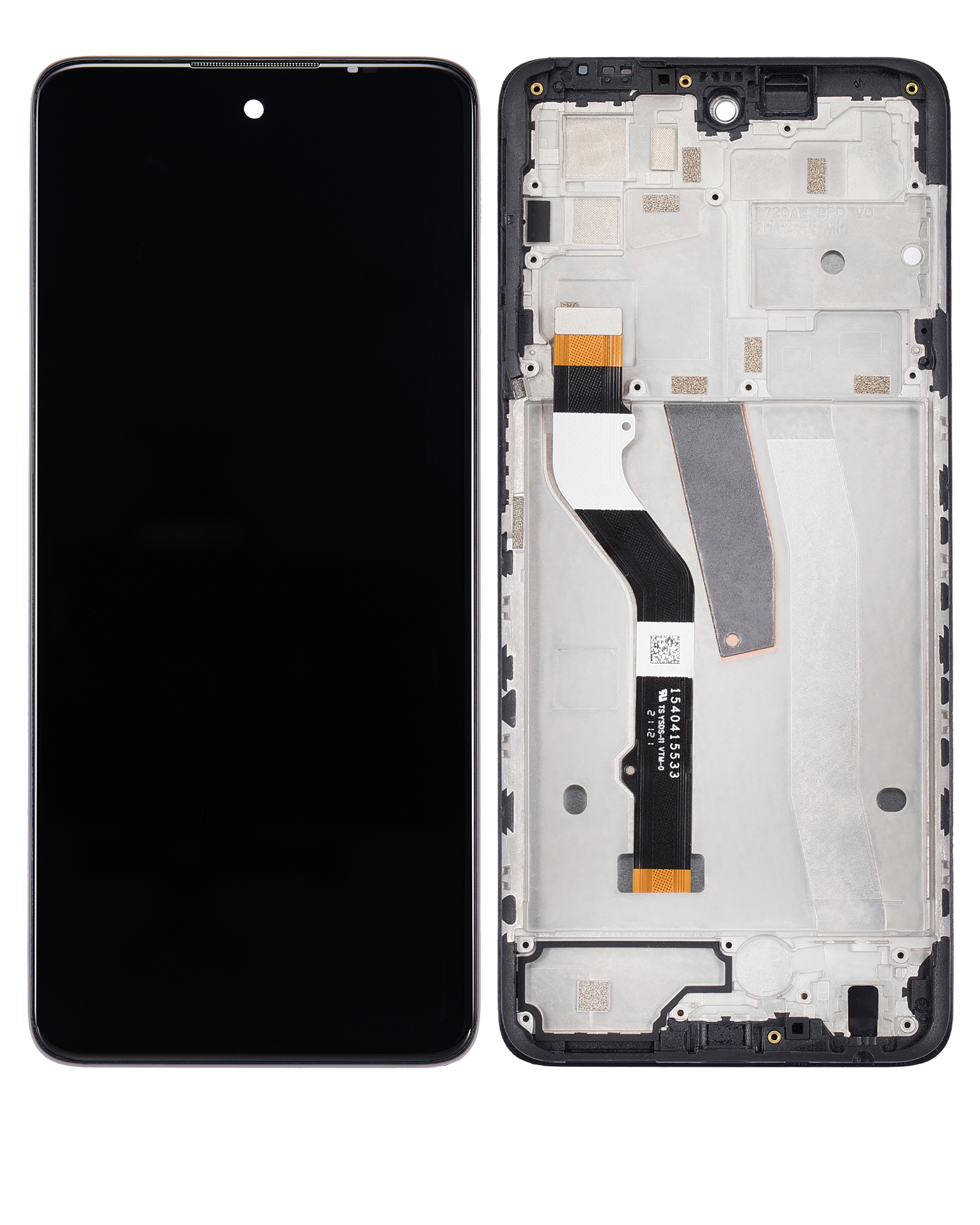 LCD Display mit Rahmen für Motorola Moto G51 5G (XT2171 / 2021) (professionell aufgearbeitet) – Bild 2