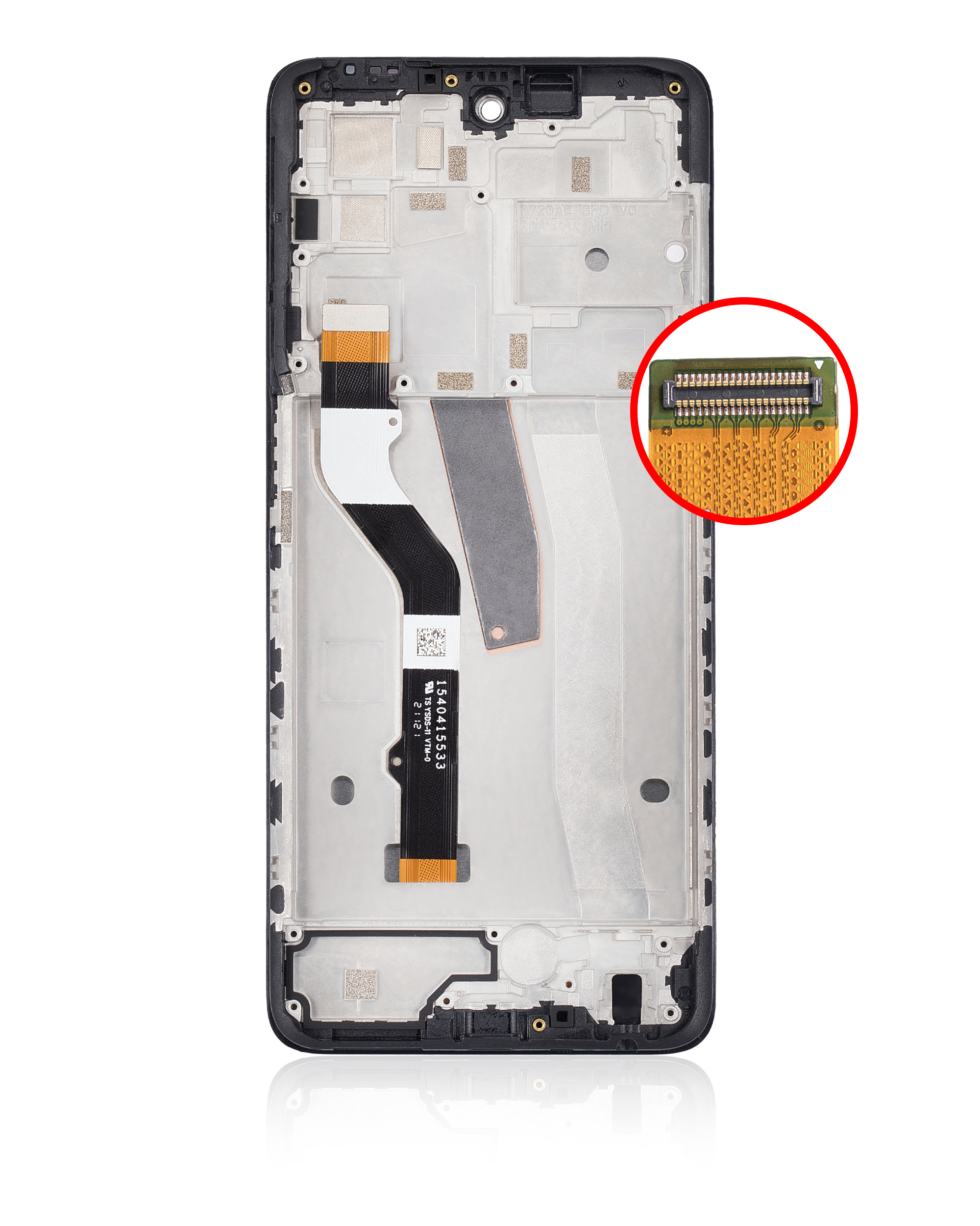 LCD Display mit Rahmen für Motorola Moto G51 5G (XT2171 / 2021) (professionell aufgearbeitet) – Bild 4