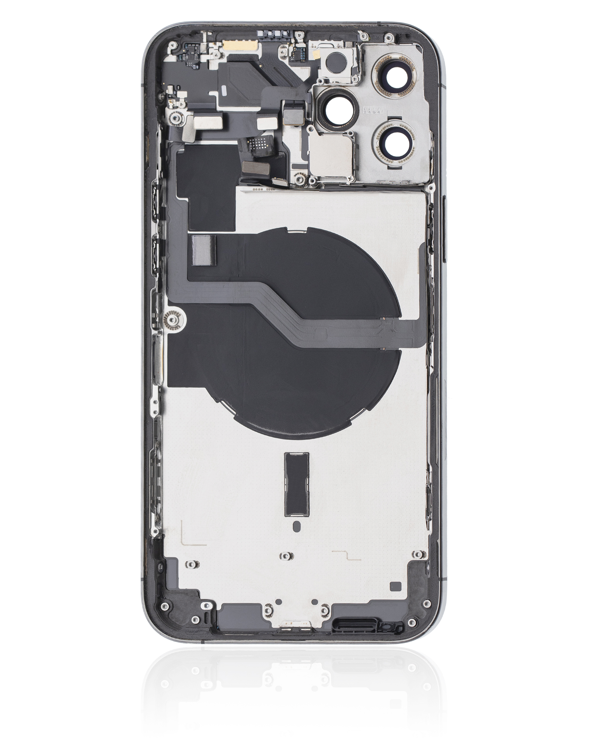 Rückgehäuse mit Kleinteilen für iPhone 12 Pro Max (EU / globale Version) (ausgebautes Originalteil: Grade B) (Graphite) – Bild 3