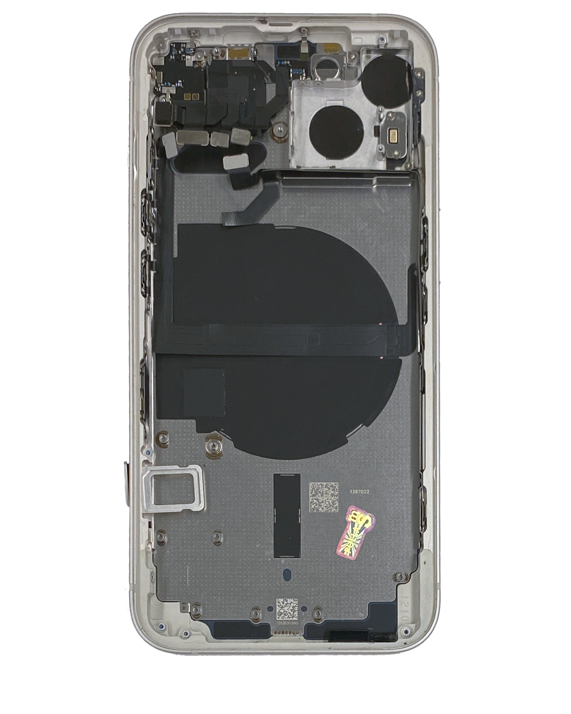 Rückgehäuse mit Kleinteilen für iPhone 13 (EU / globale Version) (ausgebautes Originalteil: Grade A) (Starlight) – Bild 3