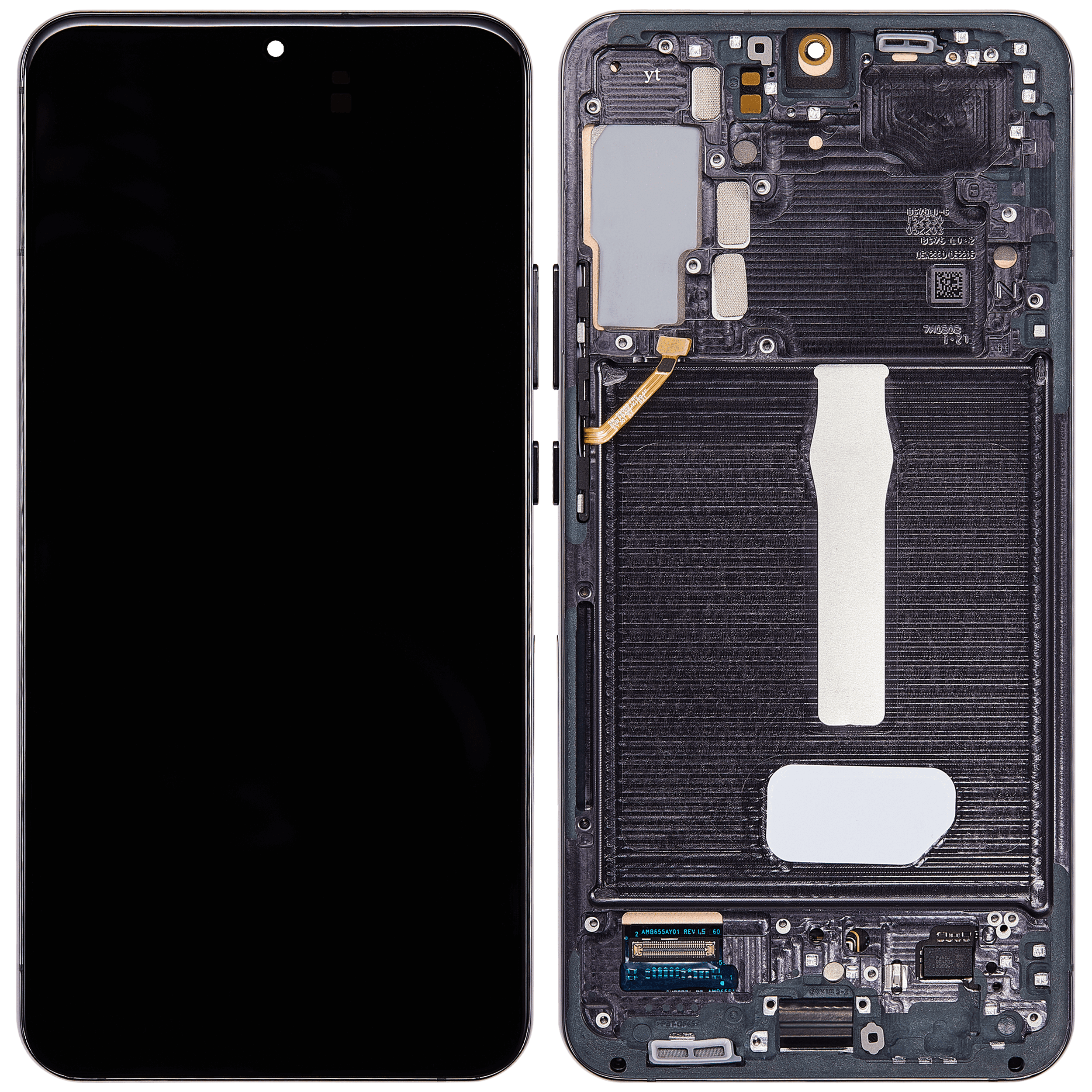 OLED Display mit Rahmen für Samsung Galaxy S22 Plus 5G (US & International Version) (professionell aufgearbeitet) (Phantom Black) – Bild 2
