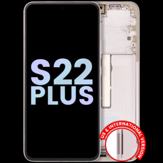OLED Display mit Rahmen für Samsung Galaxy S22 Plus 5G (Service Pack) (Pink Gold)