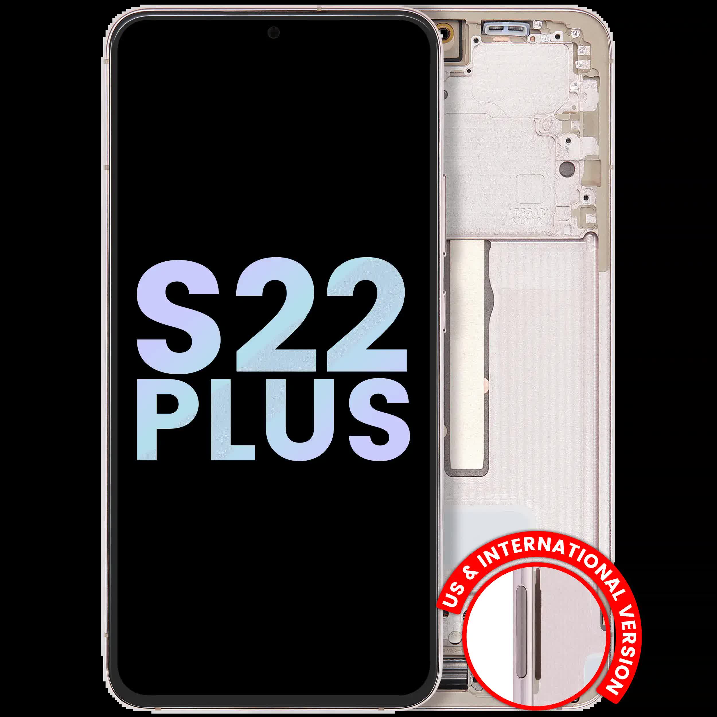 OLED Display mit Rahmen für Samsung Galaxy S22 Plus 5G (Service Pack) (Violet (Violett))