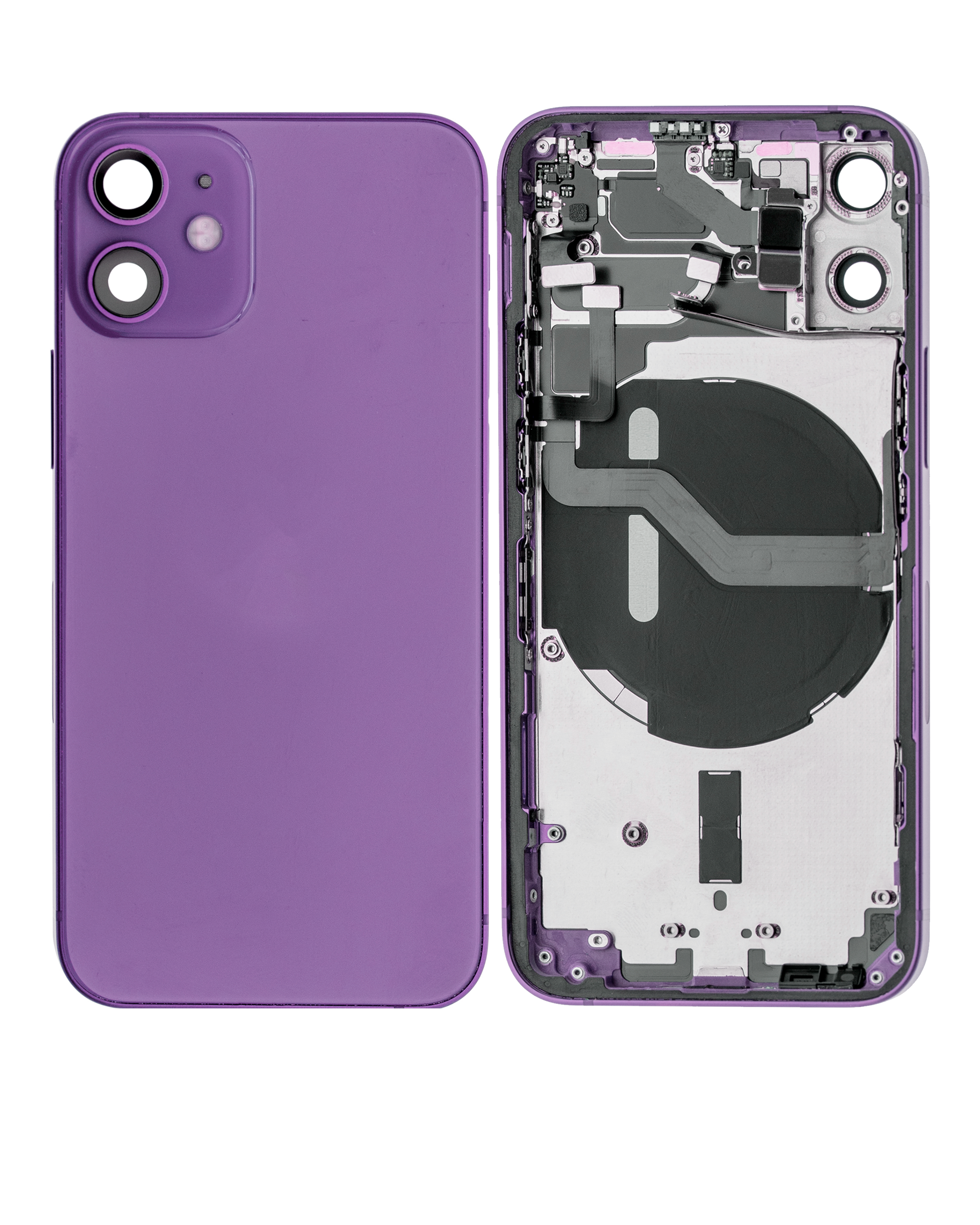 Rückgehäuse mit Kleinteilen für iPhone 12 Mini (US-Version) (ausgebautes Originalteil: Grade A) (Purple (Violett)) – Bild 2