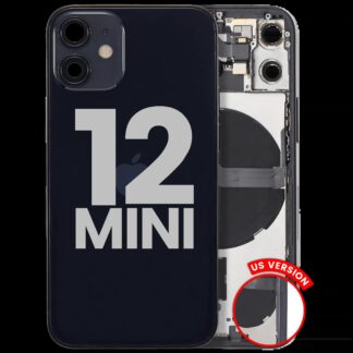 Rückgehäuse mit Kleinteilen für iPhone 12 Mini (US-Version) (ausgebautes Originalteil: Grade B) (Black (Schwarz))