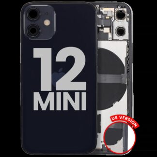 Rückgehäuse mit Kleinteilen für iPhone 12 Mini (US-Version) (ausgebautes Originalteil: Grade C) (Black (Schwarz))