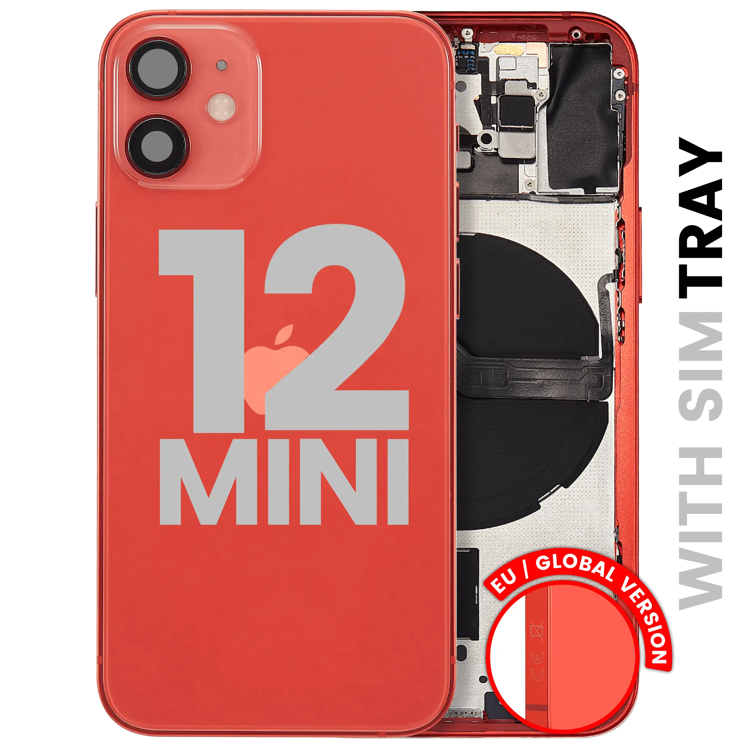 Rückgehäuse mit Kleinteilen für iPhone 12 Mini (EU / globale Version) (ausgebautes Originalteil: Grade C) (White (Weiß)) – Bild 5