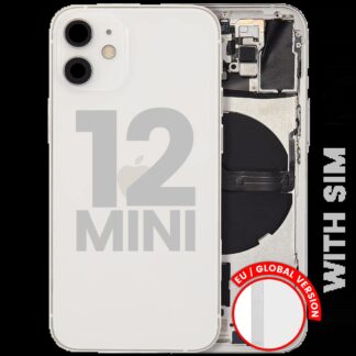 Rückgehäuse mit Kleinteilen für iPhone 12 Mini (EU / globale Version) (ausgebautes Originalteil: Grade C) (White (Weiß))