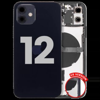 Rückgehäuse mit Kleinteilen für iPhone 12 (US-Version) (ausgebautes Originalteil: Grade A) (Black (Schwarz))