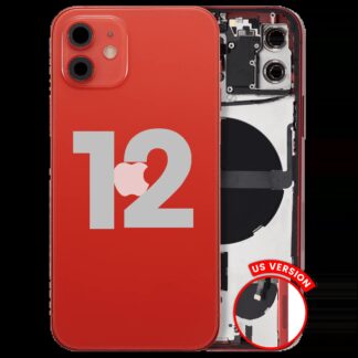 Rückgehäuse mit Kleinteilen für iPhone 12 (US-Version) (ausgebautes Originalteil: Grade A) (Red (Rot))