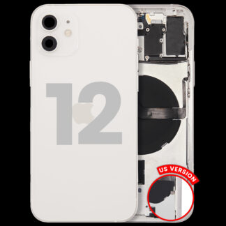 Rückgehäuse mit Kleinteilen für iPhone 12 (US-Version) (ausgebautes Originalteil: Grade B) (White (Weiß))