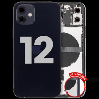 Rückgehäuse mit Kleinteilen für iPhone 12 (US-Version) (ausgebautes Originalteil: Grade C) (Black (Schwarz))