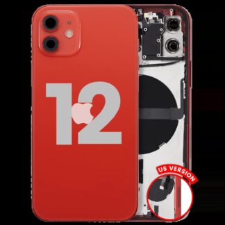 Rückgehäuse mit Kleinteilen für iPhone 12 (US-Version) (ausgebautes Originalteil: Grade C) (Red (Rot))