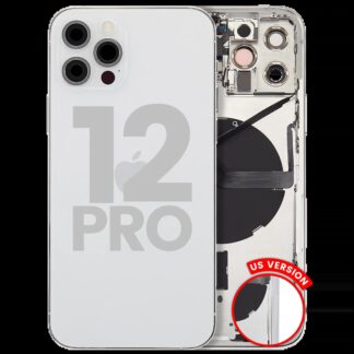 Rückgehäuse mit Kleinteilen für iPhone 12 Pro (US-Version) (ausgebautes Originalteil: Grade B) (Silver (Silber))