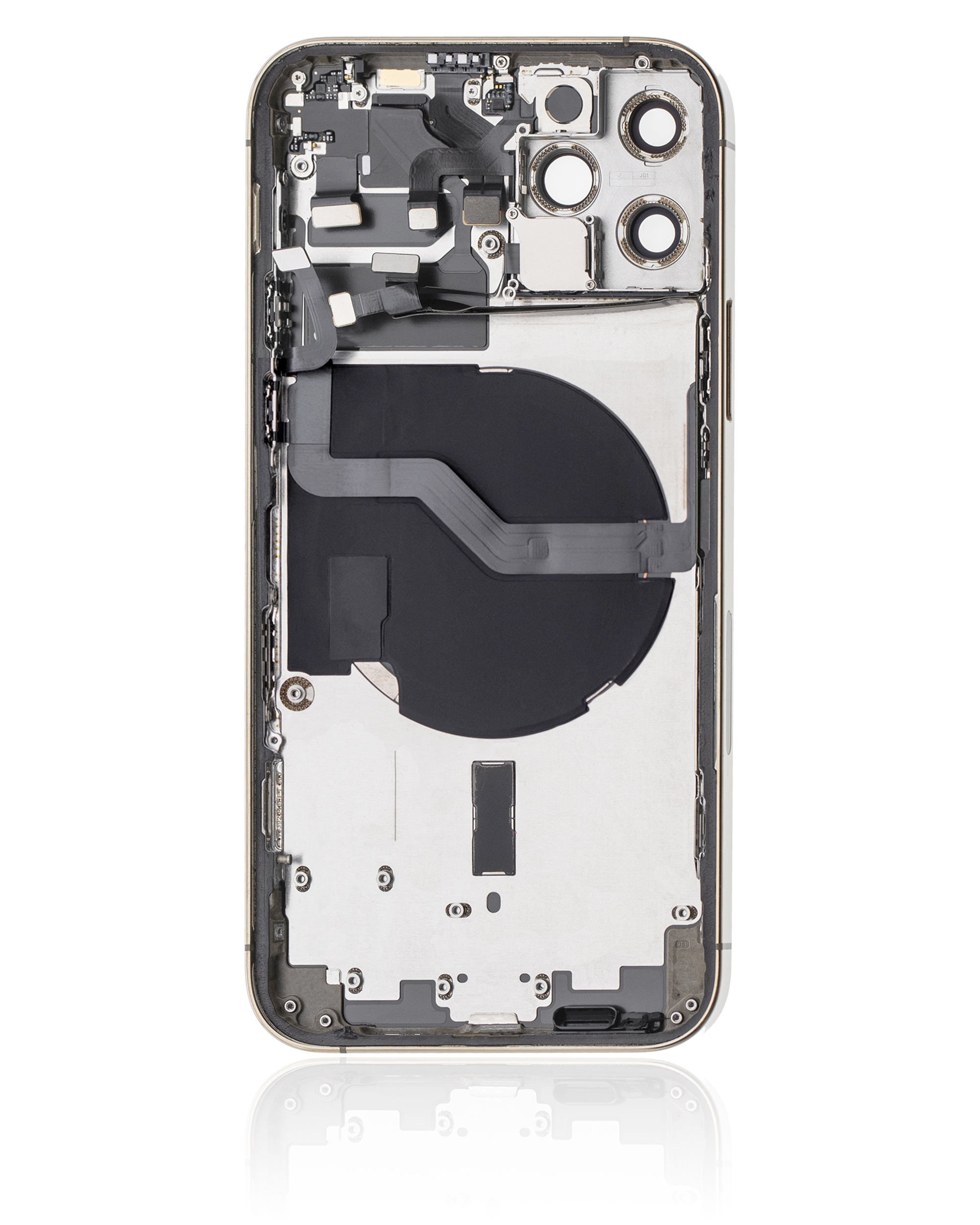 Rückgehäuse mit Kleinteilen für iPhone 12 Pro (US-Version) (ausgebautes Originalteil: Grade B) (Gold) – Bild 3