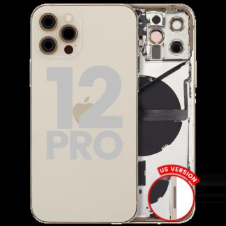Rückgehäuse mit Kleinteilen für iPhone 12 Pro (US-Version) (ausgebautes Originalteil: Grade B) (Gold)
