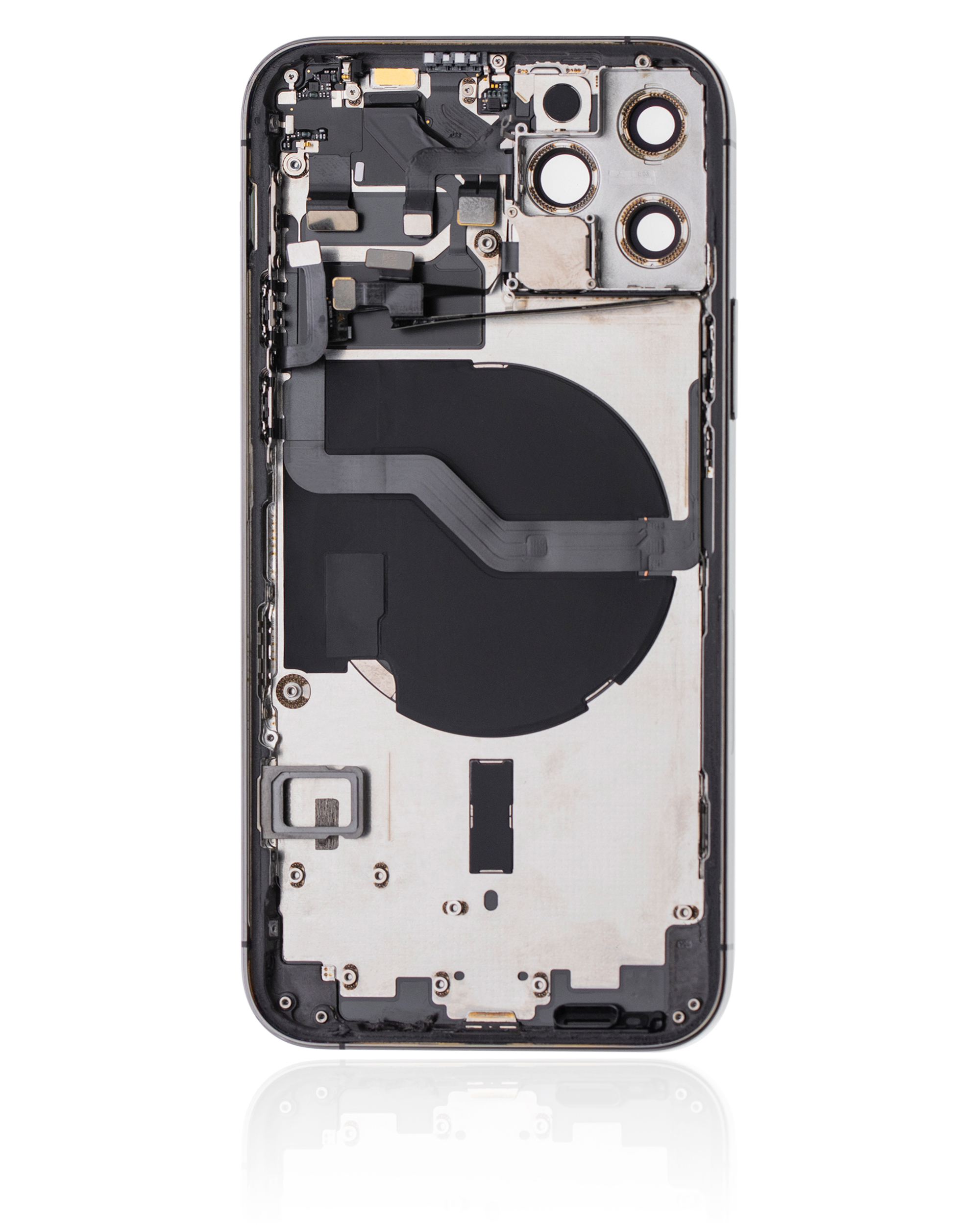 Rückgehäuse mit Kleinteilen für iPhone 12 Pro (US-Version) (ausgebautes Originalteil: Grade C) (Graphite) – Bild 3