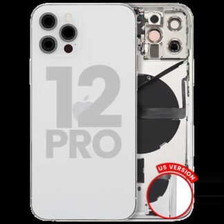 Rückgehäuse mit Kleinteilen für iPhone 12 Pro (US-Version) (ausgebautes Originalteil: Grade C) (Silver (Silber))