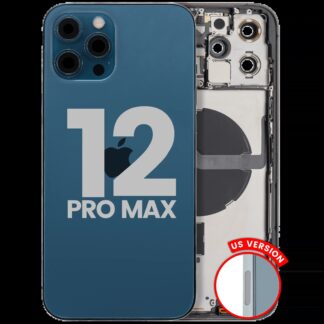 Rückgehäuse mit Kleinteilen für iPhone 12 Pro Max (US-Version) (ausgebautes Originalteil: Grade B) (Pacific Blue)