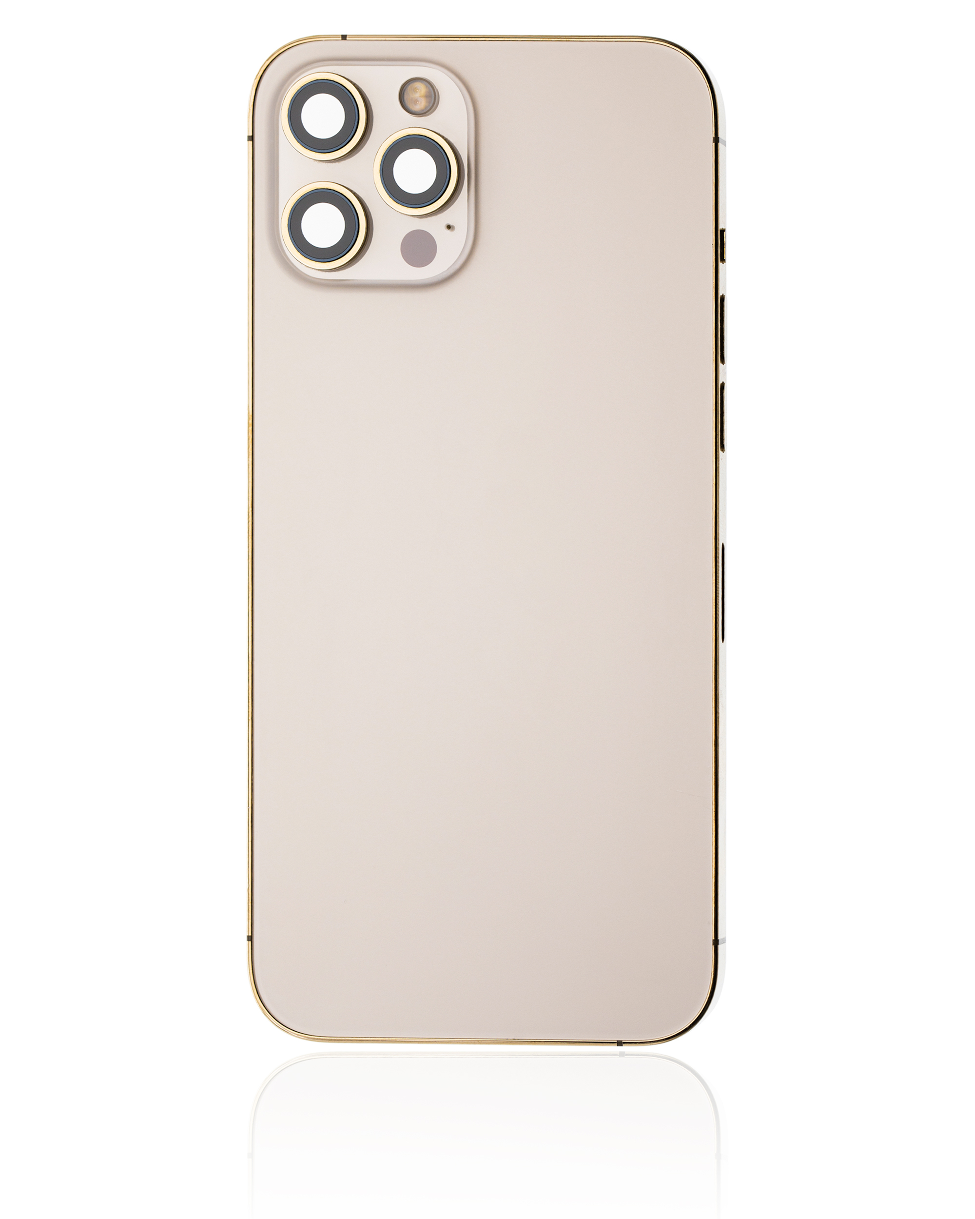 Rückgehäuse mit Kleinteilen für iPhone 12 Pro Max (US-Version) (ausgebautes Originalteil: Grade C) (Gold) – Bild 2