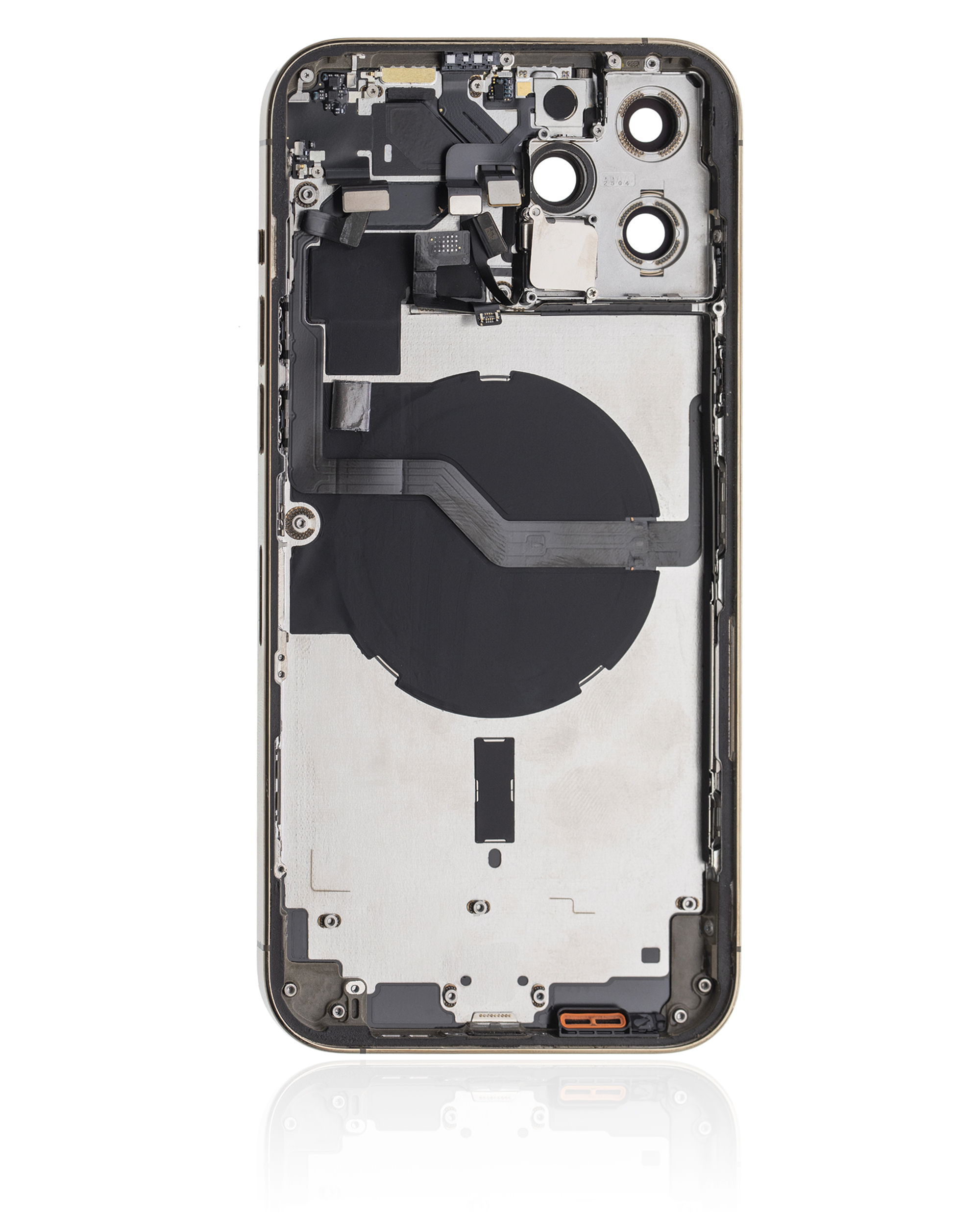 Rückgehäuse mit Kleinteilen für iPhone 12 Pro Max (US-Version) (ausgebautes Originalteil: Grade C) (Gold) – Bild 3