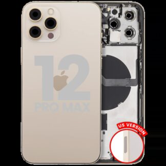 Rückgehäuse mit Kleinteilen für iPhone 12 Pro Max (US-Version) (ausgebautes Originalteil: Grade C) (Gold)