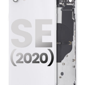 Rückgehäuse mit Kleinteilen vormontiert für iPhone SE (2020) (ausgebautes Originalteil: Grade C) (White (Weiß))