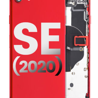 Rückgehäuse mit Kleinteilen vormontiert für iPhone SE (2020) (ausgebautes Originalteil: Grade C) (Red (Rot))