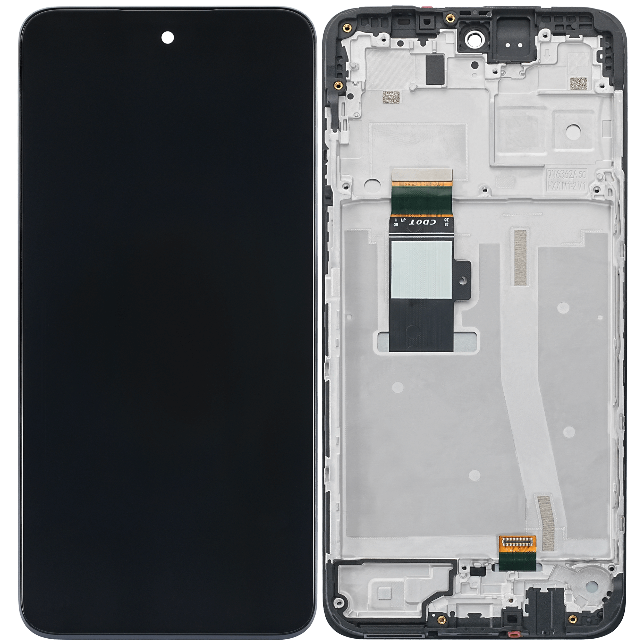 LCD Display mit Rahmen für Motorola Moto G53 (XT2335 / 2022) (professionell aufgearbeitet) – Bild 2